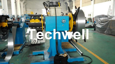 Manual / Passive Type Uncoiler Machine With Rotary Double Head Mandrel For Supporting The Coil Strip