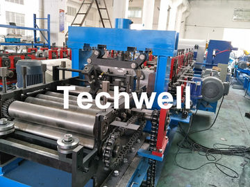 Galvanized Sheet CZ Purlin Cold Roll Forming Machine With Pre-Cutting Device & 1.5 Inch Chain Transmission