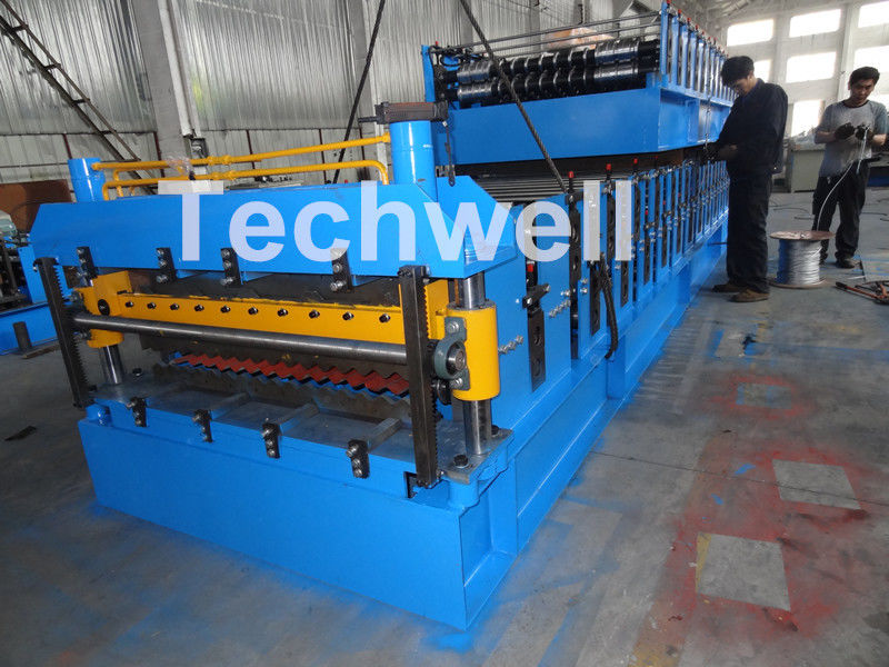 IBR/ha ondulato gli strati che il livello doppio lamina a freddo la formazione della macchina con un manuale Uncoiler da 5 tonnellate