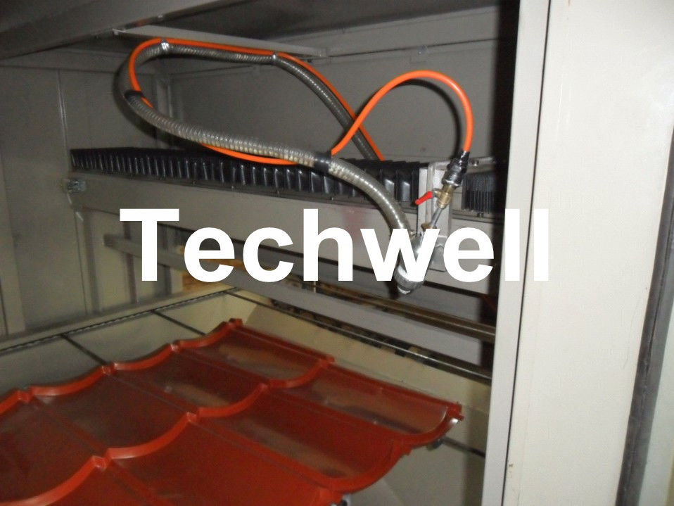 Macchina rivestita di pietra variopinta automatica delle mattonelle di tetto facendo uso di galvalume, acciaio galvanizzato