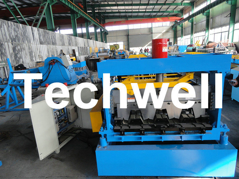 Rotolo della piattaforma della struttura d'acciaio che forma macchina per il tetto, mattonelle d'acciaio TW-FD1250