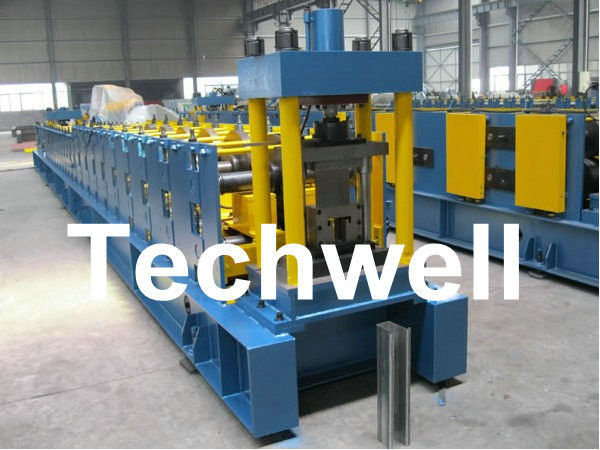 rotolo d'acciaio di profilo di sigma di 21KW 45# che forma macchina con 16 punti che formano stazione